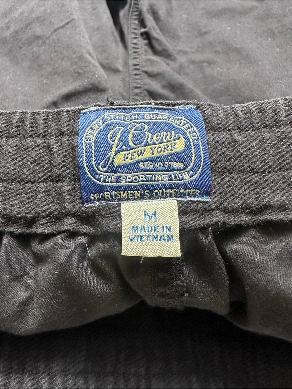 J.Crew Factory Cotton Stretch Pull On Shorts Navy Elastic Waist Drawstring M